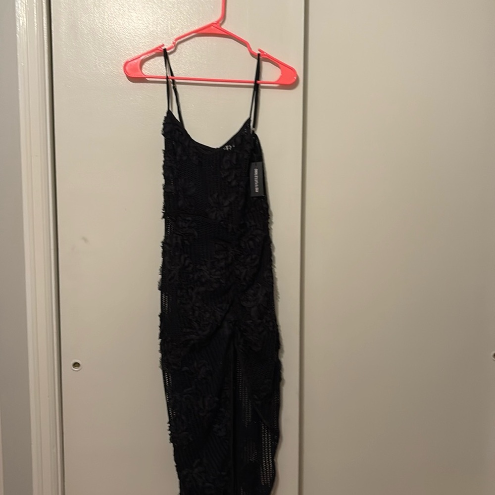 NWT Pretty little things Lacey,  black maxi dress sz 4